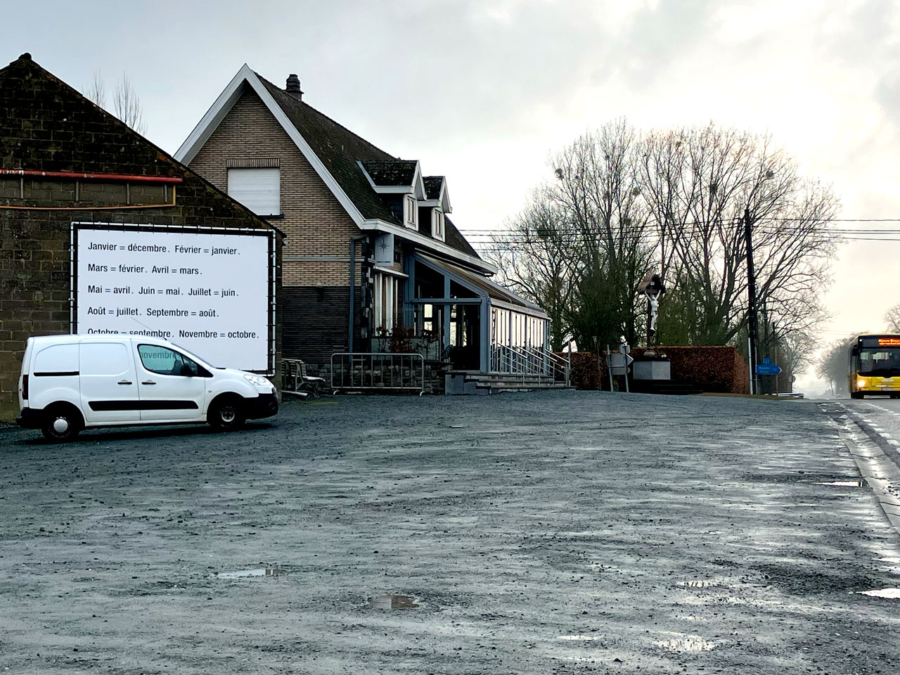 Claude Closky, ‘2025 Calendar,’ 2024, public poster, Chaussée de Bruxelles 265, Enghien. Brussels, MorePublishers, 300 x 400 cm.